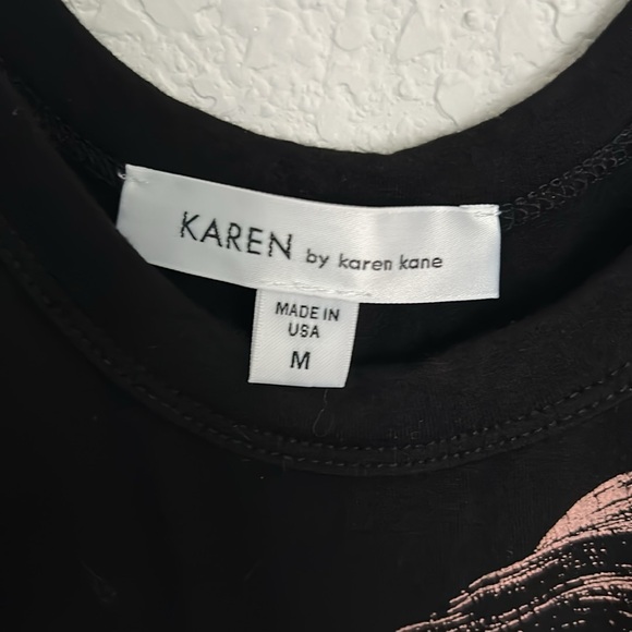 Black Feather Print summer dress by karen kane - Picture 6 of 9